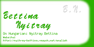 bettina nyitray business card